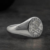 Personalized Sterling Silver Polished Round Ring | Gthic.com