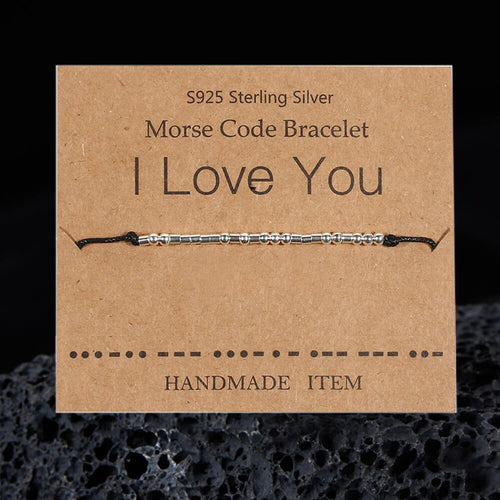 Custom Morse Code Sterling Silver Bracelet 04 | Gthic.com