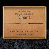 Ohana Morse Code Sterling Silver Bracelet