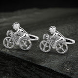 Cycle Track Design Brass Bullet Back Cufflinks 03| Gthic.com