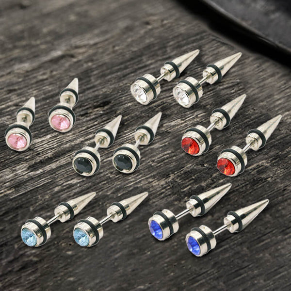 CZ Stone Stainless Steel Stud Earring | Gthic.com