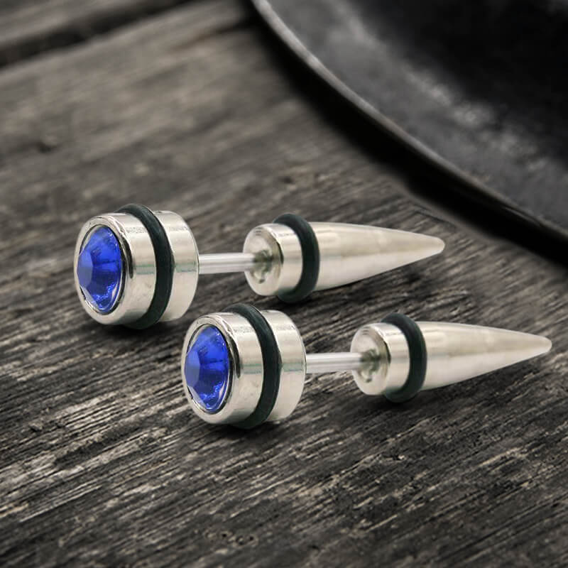 CZ Stone Stainless Steel Stud Earring | Gthic.com
