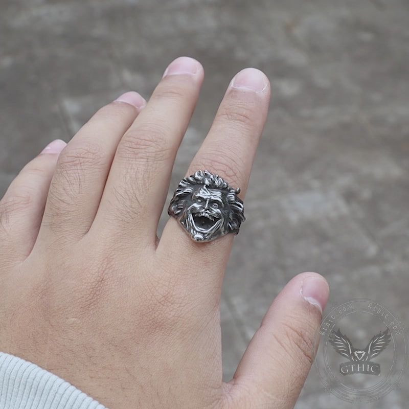 Crazy Clown Stainless Steel Ring