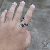 Fighting Snake Stainless Steel Animal Ring