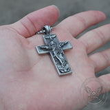 Resurrected Jesus Pure Tin Cross Necklace