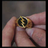 Gold Lightning Stainless Steel Ring