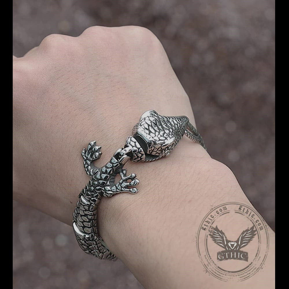 Lizard Stainless Steel Animal Bracelet