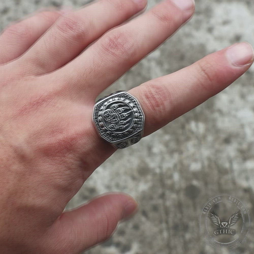 Nordic Bear Paw Stainless Steel Viking Ring