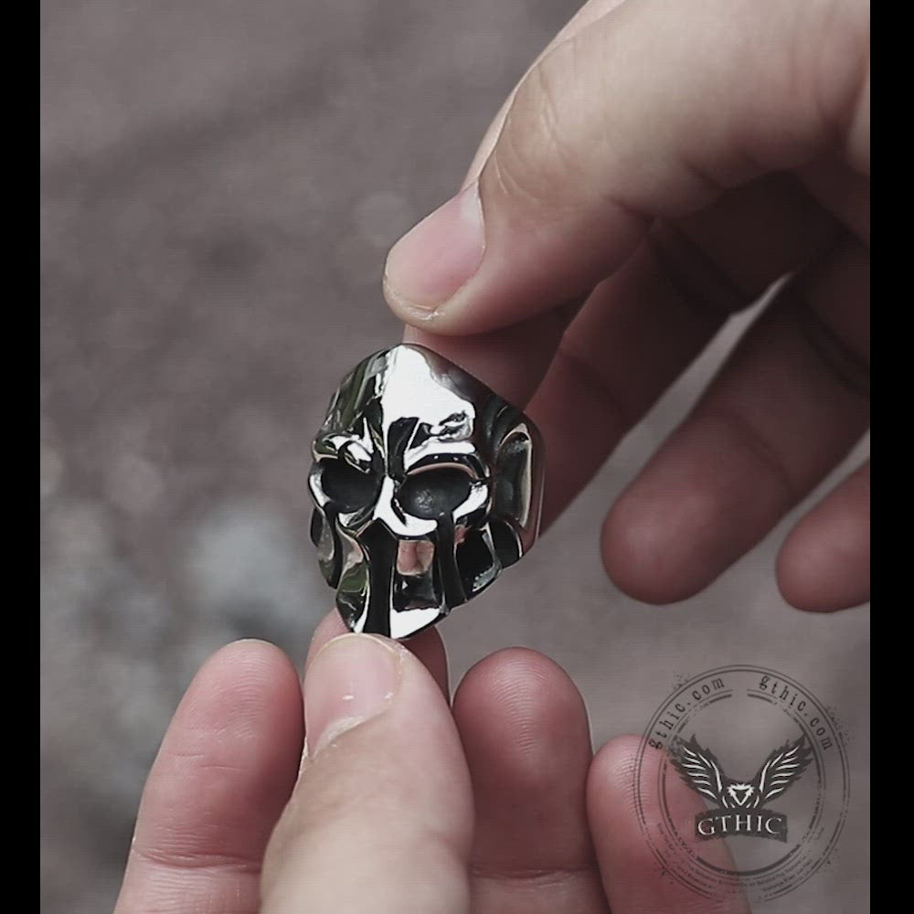 GTHIC Sparta Stainless Steel Skull Ring