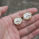 Clockwork Mechanical Watch Brass Cufflinks