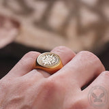 Simple Design Compass Stainless Steel Ring