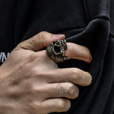 Dark Pioneer Brass Skull Ring