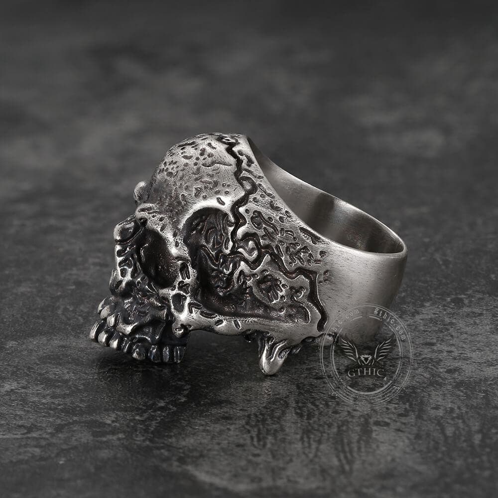 Bague Crâne en Laiton Pionnier Foncé