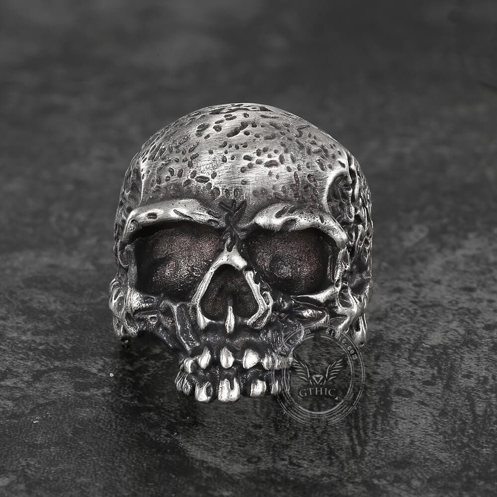 Dark Pioneer Brass Skull Ring 04 | Gthic.com