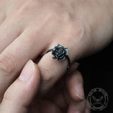 Dark Rose Sterling Silver Ring
