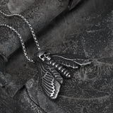 Death Head Moth Stainless Steel Pendant 03 | Gthic.com