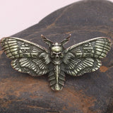 Death Head Moth Zinc Alloy Skull Brooch | Gthic.com