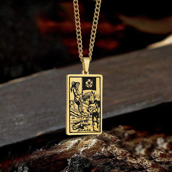 Gold Tarot Card Necklace | Evil eye jewelry, Eye jewelry, Themed jewelry