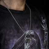 Death's-head Hawkmoth Stainless Steel Skull Pendant | Gthic.com
