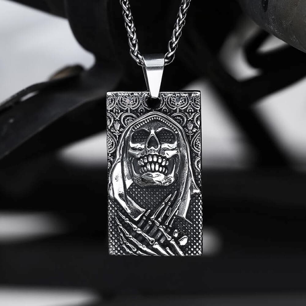 Death Skull Stainless Steel Pendant 01 | Gthic.com