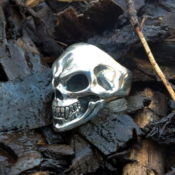 Death Skull Sterling Silver Ring 02 | Gthic.com