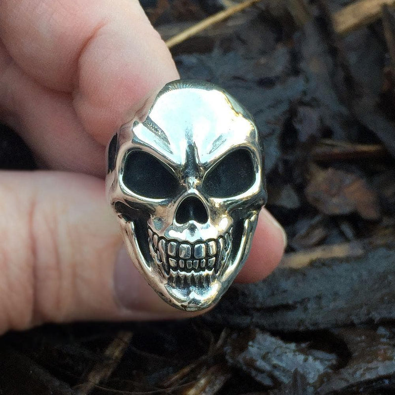 Death Skull Sterling Silver Ring 03 | Gthic.com