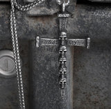 Deathly Skull And Cross Stainless Steel Pendant | Gthic.com
