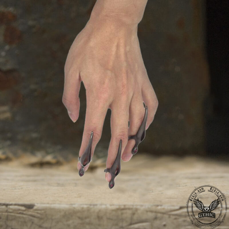 Demon Alloy Adjustable Nail Ring | Gthic.com