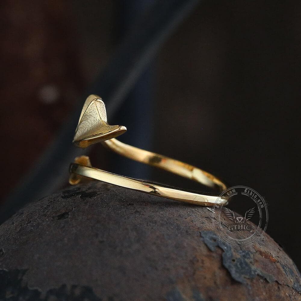 Demon Wing and Arrow Stainless Steel Ring