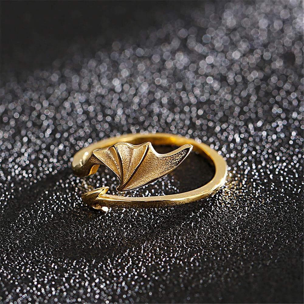 Demon Wing and Arrow Stainless Steel Ring