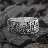 Detailed Pastoral Patterns Alloy Embossed Ring 04 | Gthic.com