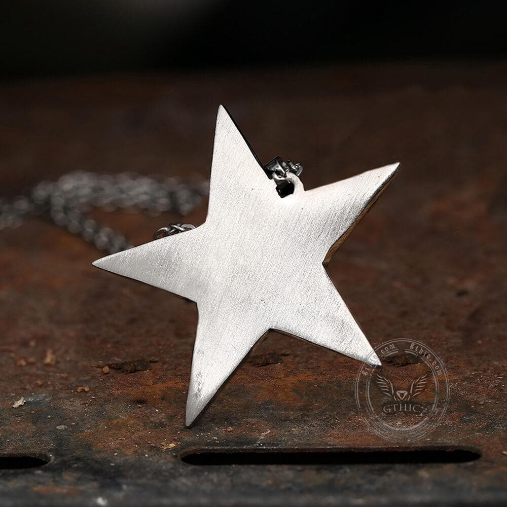 Devil Satan Smile Stainless Steel Pentagram Pendant | Gthic.com