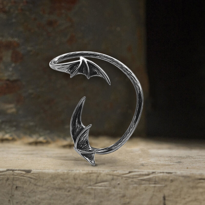 Devil Wings Stainless Steel Ear Cuffs | Gthic.com