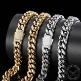 Diamond Cuban Link Stainless Steel Choker Chain04| Gthic.com