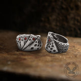 Diamond Poker Stainless Steel Ear Clips | Gthic.com