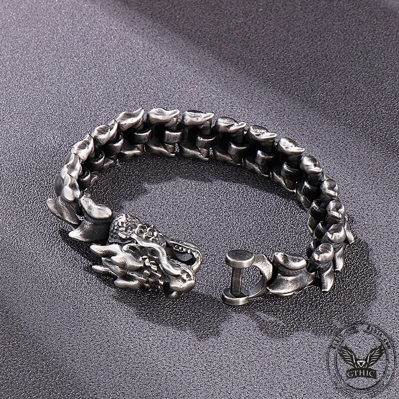 Dragon Link Men's Silver Bracelet – Parman