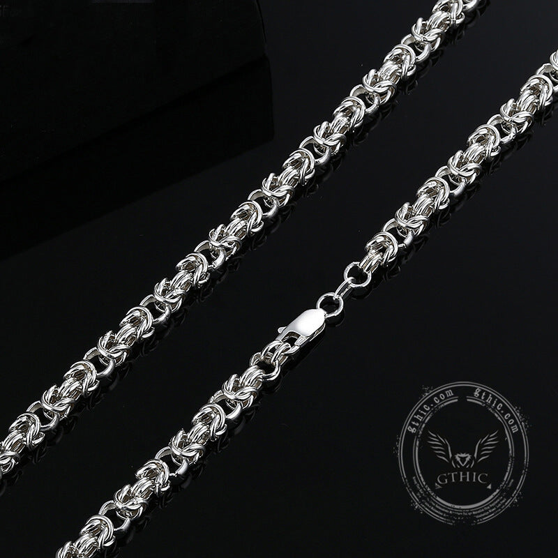 Domineering Keel Chain Sterling Silver Necklace | Gthic.com