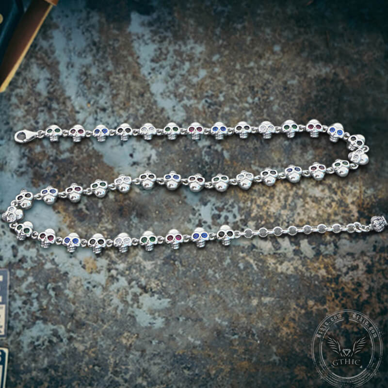 Domineering Skull Sterling Silver Necklace | Gthic.com