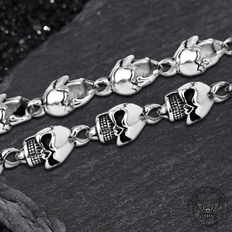 Domineering Skulls Stainless Steel Necklace | Gthic.com