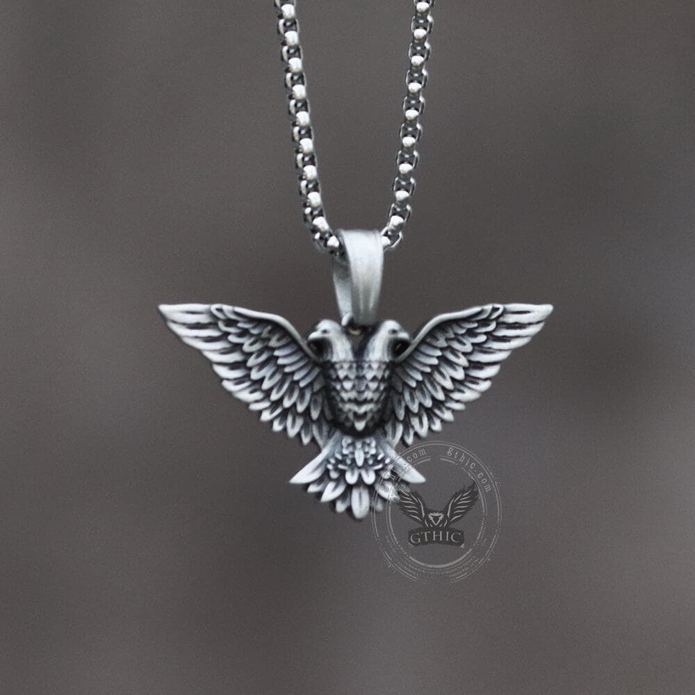 Double-Headed Eagle Pure Tin Necklace