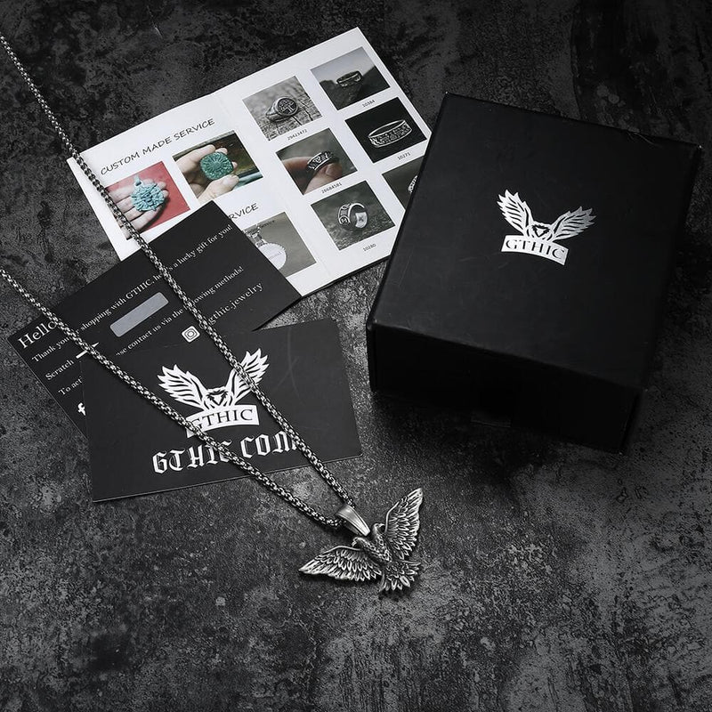 Double-Headed Eagle Pure Tin Necklace
