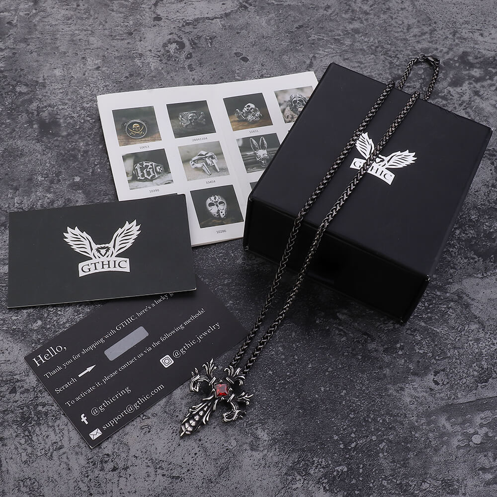 Double Dragon Cross Stainless Steel Pendant – GTHIC