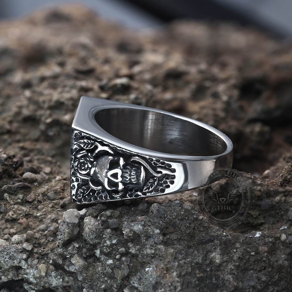 Double Guns Stainless Steel Ring | Gthic.com