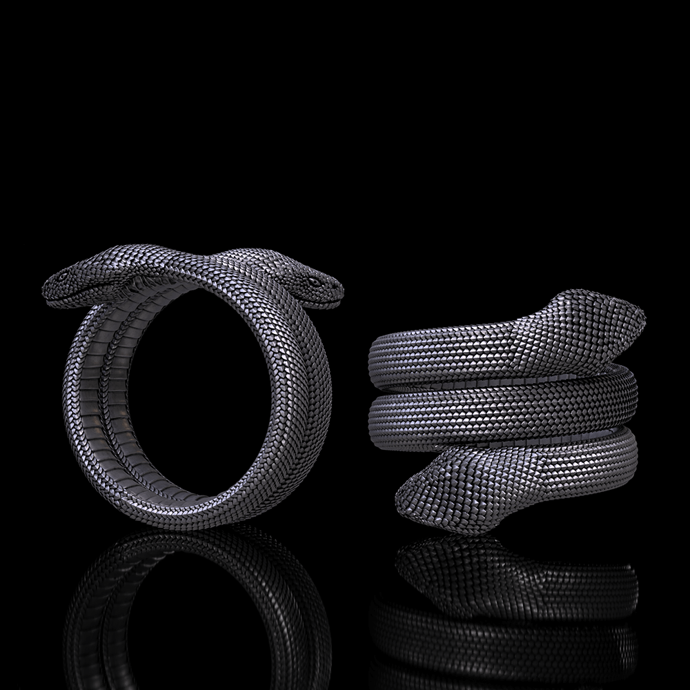 Double Headed Snake Sterling Silver Ring01 | Gthic.comDouble Headed Snake Sterling Silver Ring