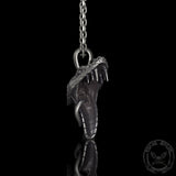 Double Snake Heads Sterling Silver Pendant | Gthic.com