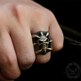 Dragon Claw Brass Sterling Silver Skull Ring