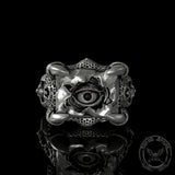 Dragon Claw Evil Eye Sterling Silver Ring 02 | Gthic.com