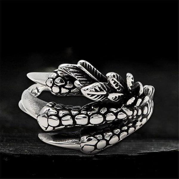 Dragon Claw Stainless Steel Ring01 | Gthic.com