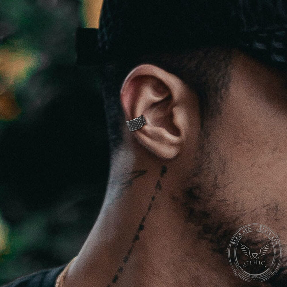 Dragon Scale Stainless Steel Ear Clip | Gthic.com