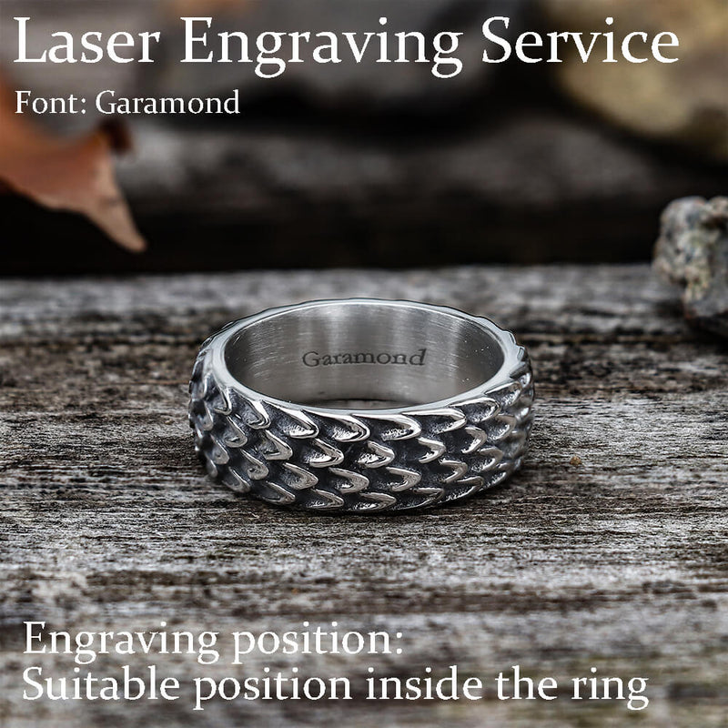 Dragon Scale Stainless Steel Ring